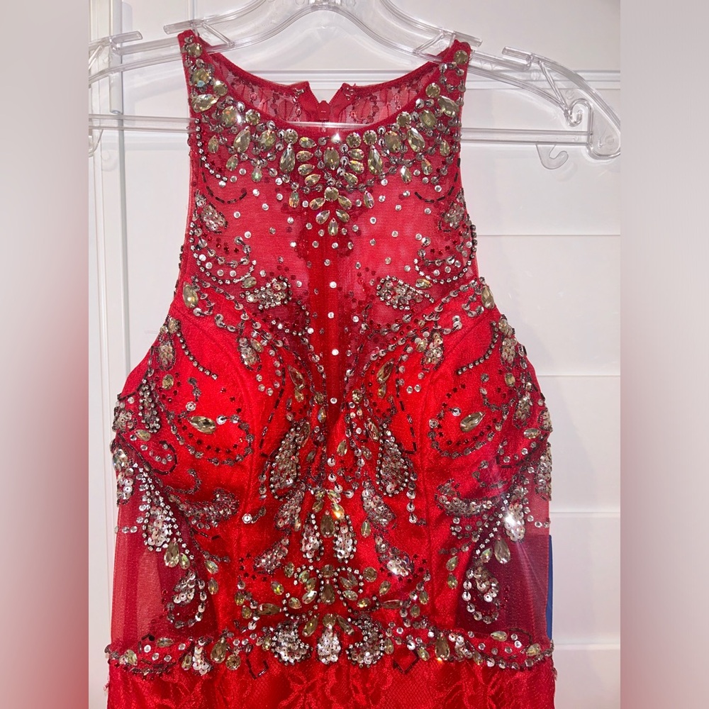 New with tags never worn PromGirl red high neck prom dress